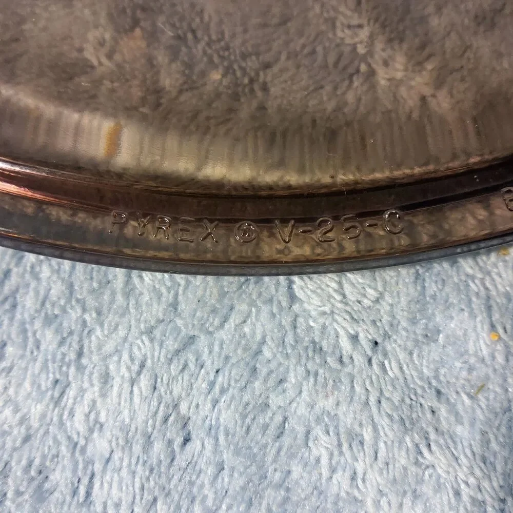 Vintage Pyrex Visions Amber Smoke Brown Glass Lid V-2.5-C 8.5
